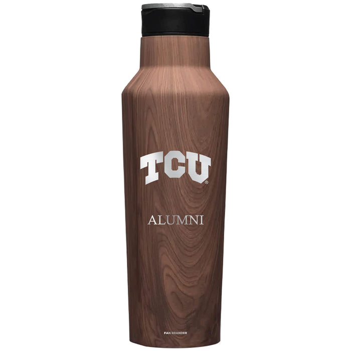Corkcicle Insulated Canteen Water Bottle with Texas Christian University Horned Frogs Mom Primary Logo