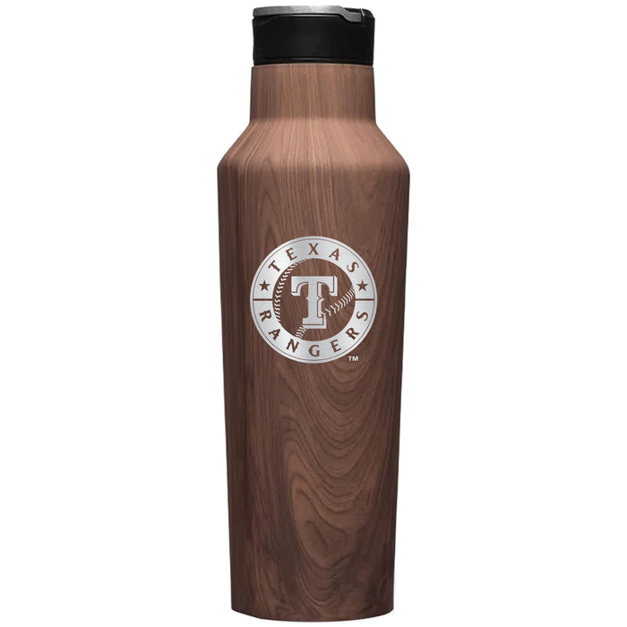 Corkcicle Insulated Canteen Water Bottle with Texas Rangers Primary Logo