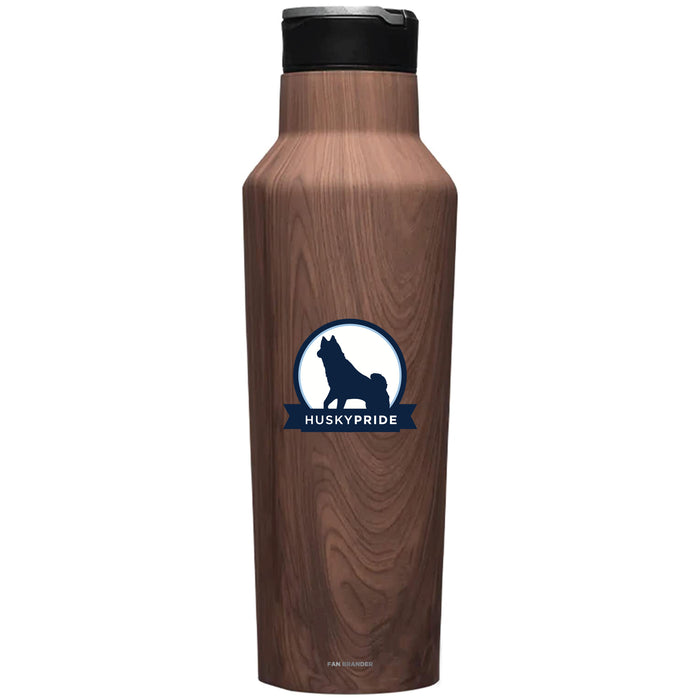 Corkcicle Insulated Canteen Water Bottle with Uconn Huskies Secondary Logo