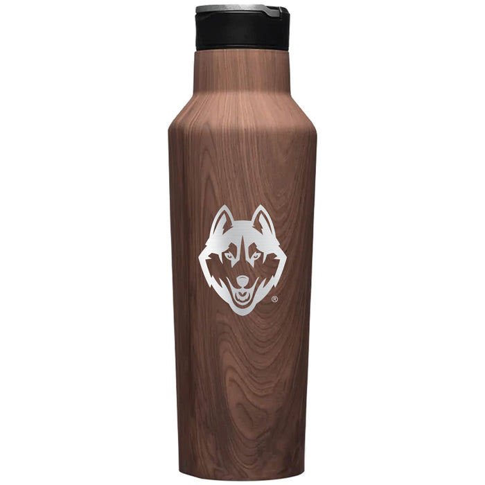 Corkcicle Insulated Sport Canteen Water Bottle with Uconn Huskies Primary Logo