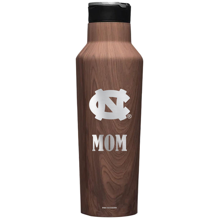 Corkcicle Insulated Canteen Water Bottle with UNC Tar Heels Mom Primary Logo