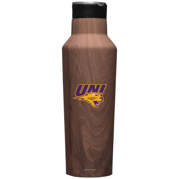 Corkcicle Insulated Canteen Water Bottle with Northern Iowa Panthers Primary Logo