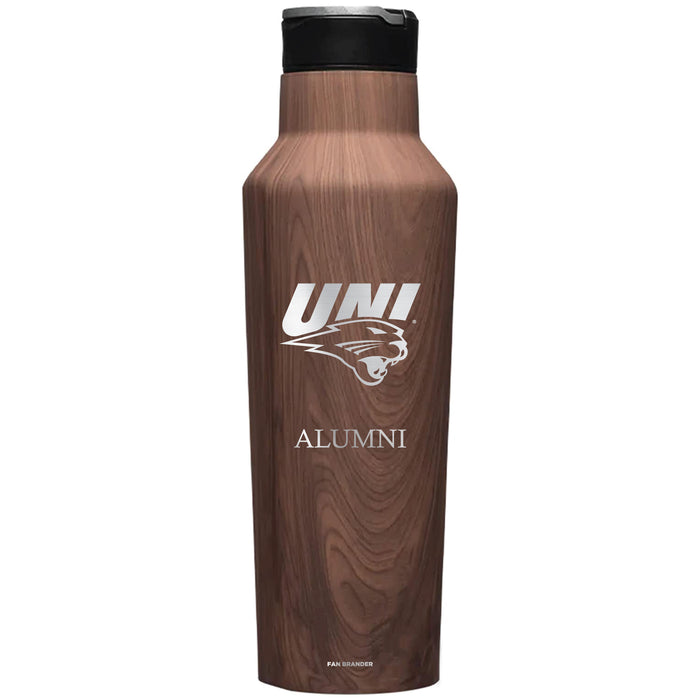Corkcicle Insulated Canteen Water Bottle with Northern Iowa Panthers Alumni Primary Logo