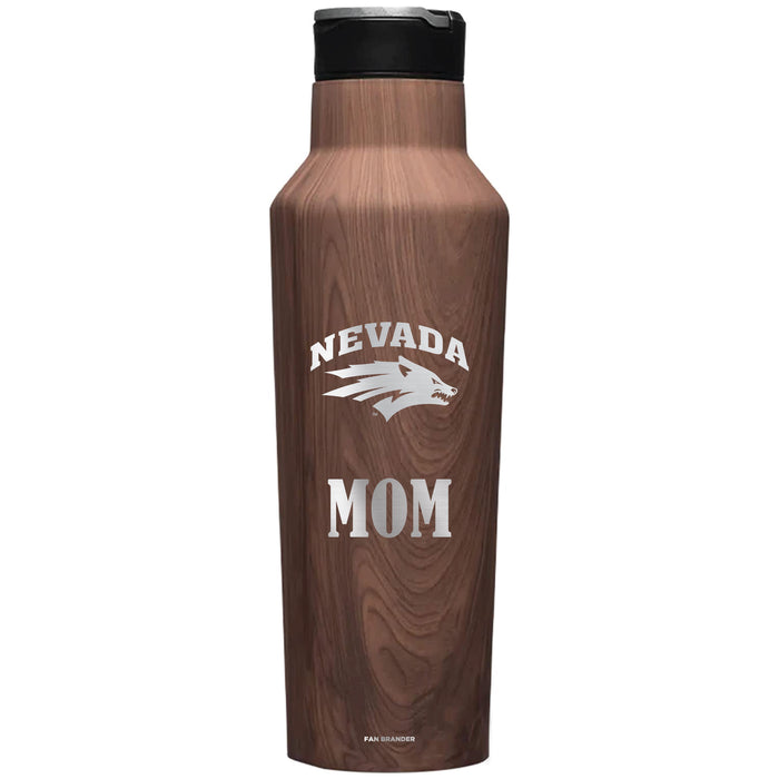 Corkcicle Insulated Canteen Water Bottle with Nevada Wolf Pack Mom Primary Logo