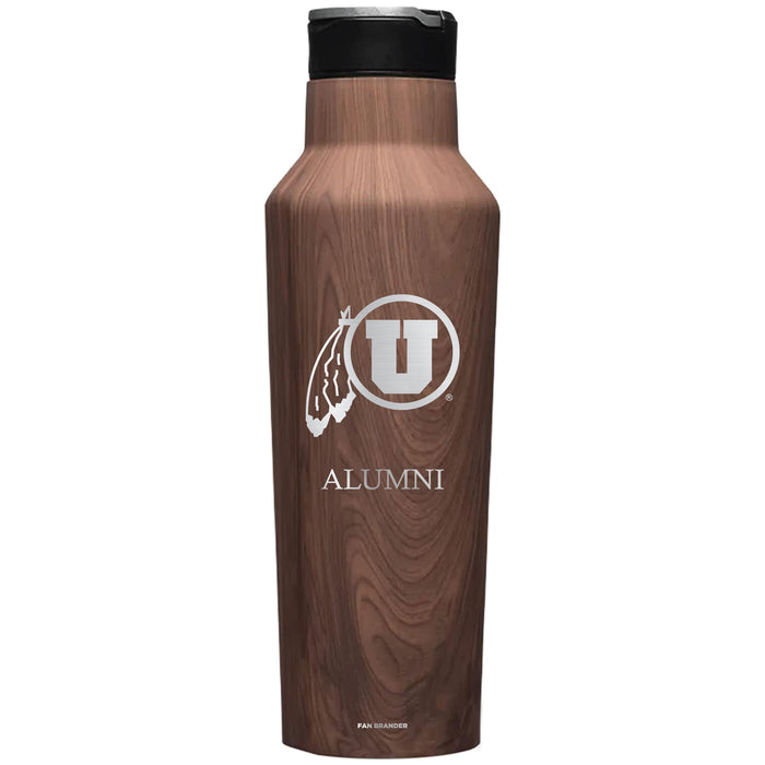 Corkcicle Insulated Canteen Water Bottle with Utah Utes Mom Primary Logo