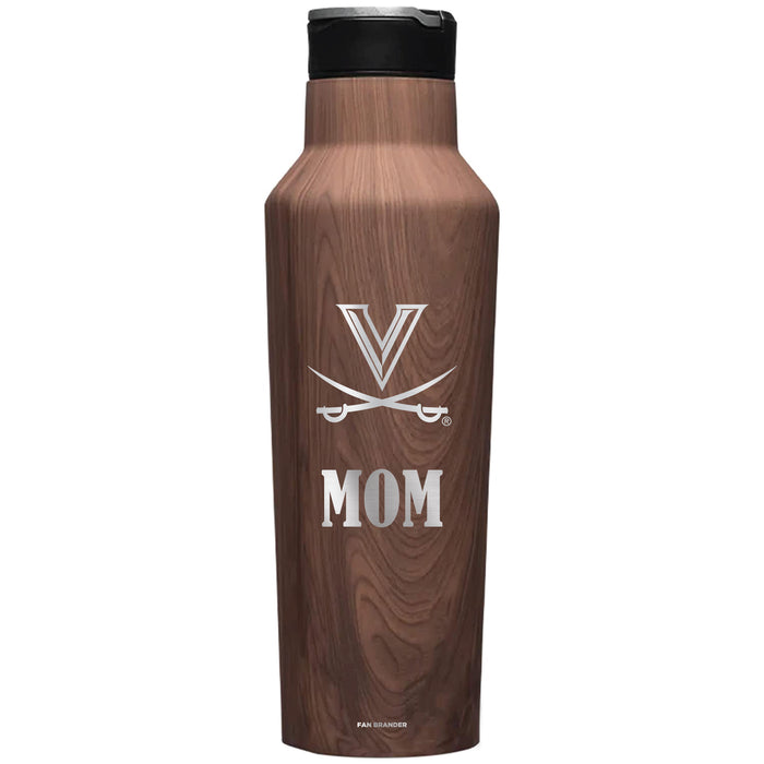 Corkcicle Insulated Canteen Water Bottle with Virginia Cavaliers Mom Primary Logo
