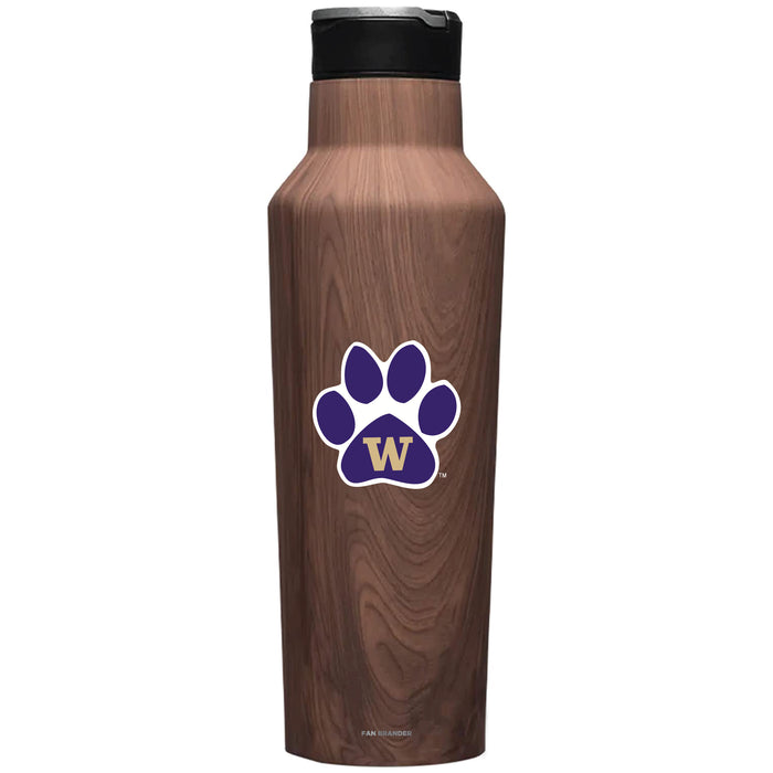 Corkcicle Insulated Canteen Water Bottle with Washington Huskies Secondary Logo
