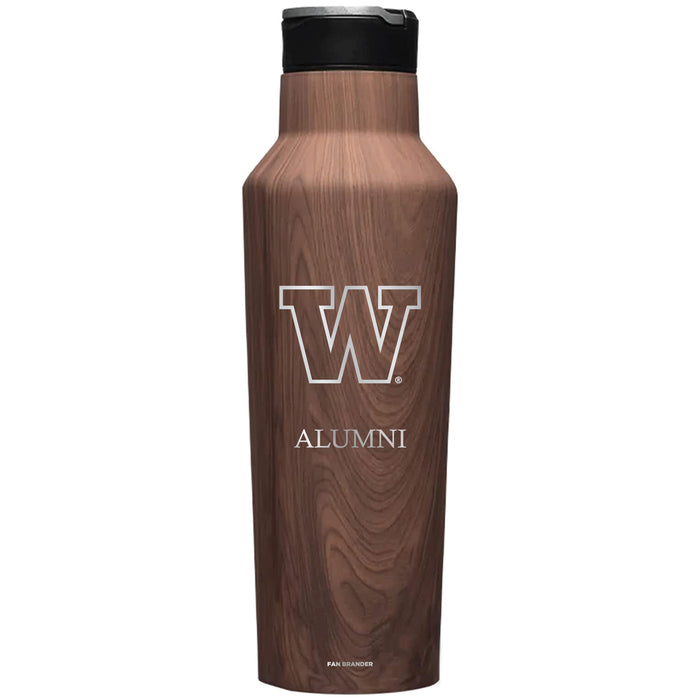Corkcicle Insulated Canteen Water Bottle with Washington Huskies Mom Primary Logo