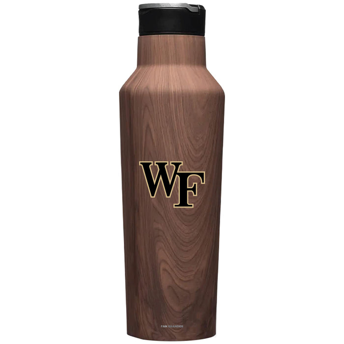Corkcicle Insulated Canteen Water Bottle with Wake Forest Demon Deacons Primary Logo