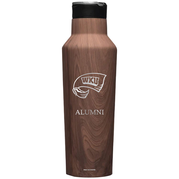 Corkcicle Insulated Canteen Water Bottle with Western Kentucky Hilltoppers Alumni Primary Logo