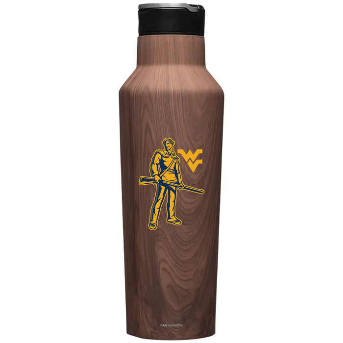 Corkcicle Insulated Canteen Water Bottle with West Virginia Mountaineers Secondary Logo