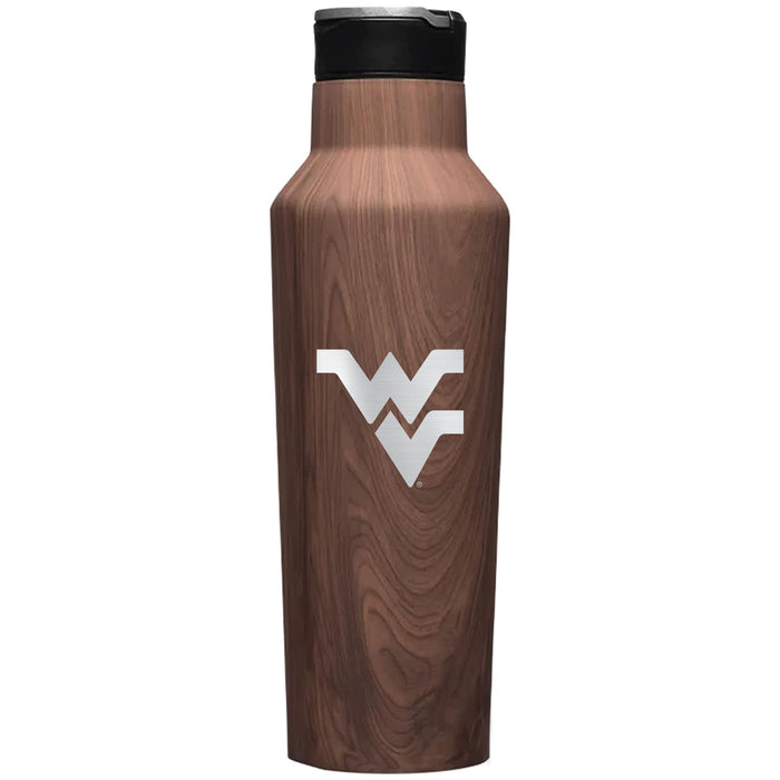Corkcicle Insulated Sport Canteen Water Bottle with West Virginia Mountaineers Primary Logo