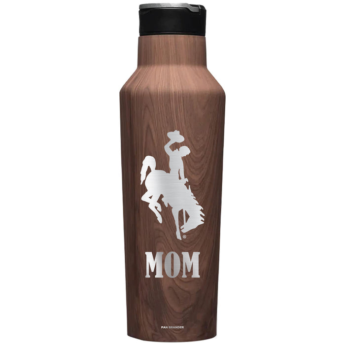 Corkcicle Insulated Canteen Water Bottle with Wyoming Cowboys Mom Primary Logo