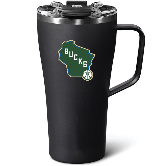 BruMate Toddy 22oz Tumbler with Milwaukee Bucks Alternate 2 Logo