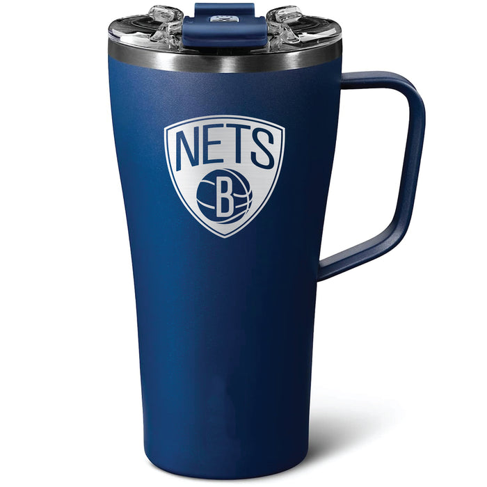 BruMate Toddy 22oz Tumbler with Brooklyn Nets Etched Primary Logo