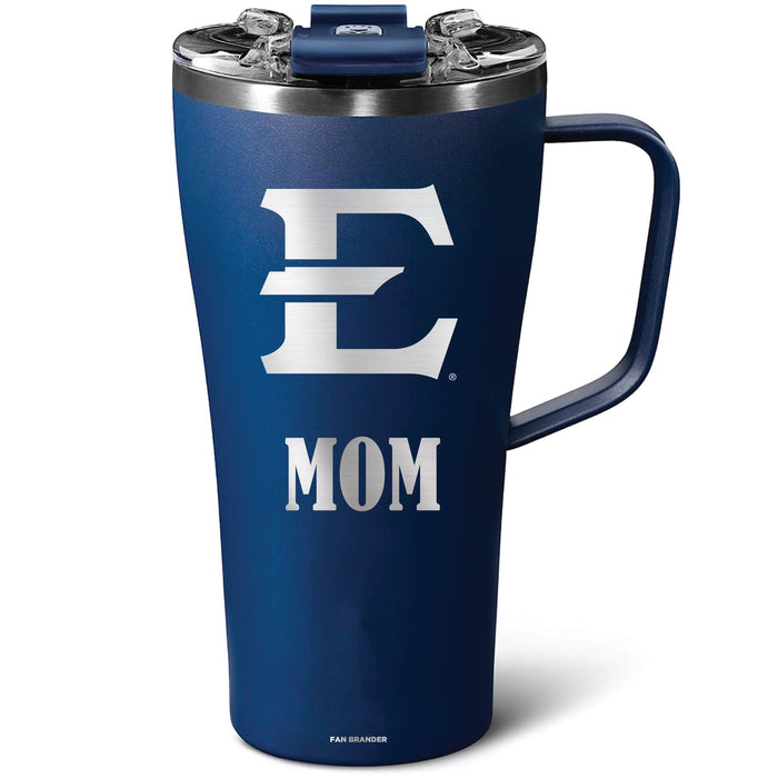 BruMate Toddy 22oz Tumbler with Eastern Tennessee State Buccaneers Mom Primary Logo