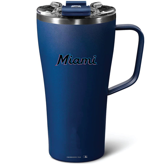 BruMate Toddy 22oz Tumbler with Miami Marlins Wordmark Logo