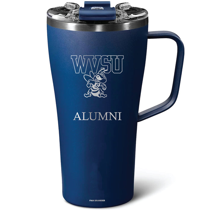BruMate Toddy 22oz Tumbler with West Virginia State Univ Yellow Jackets Alumni Primary Logo