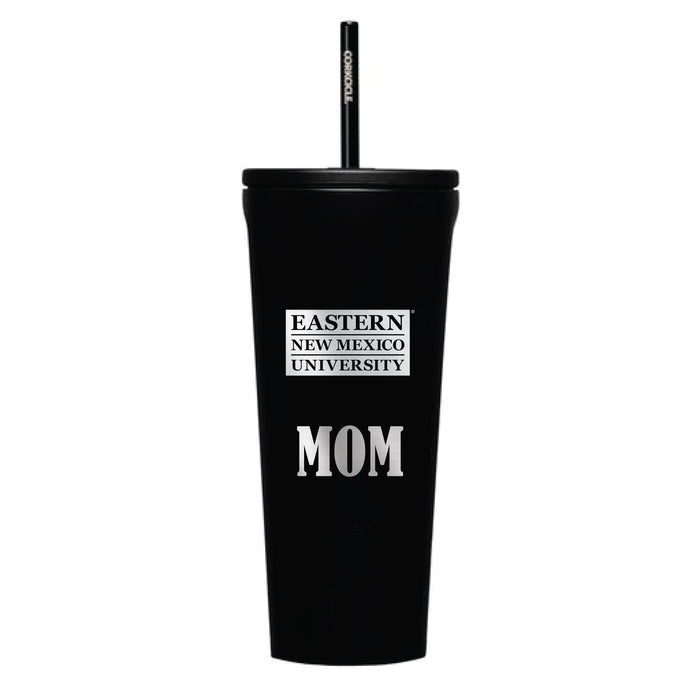Corkcicle Cold Cup Triple Insulated Tumbler with Eastern New Mexico Greyhounds Mom Primary Logo