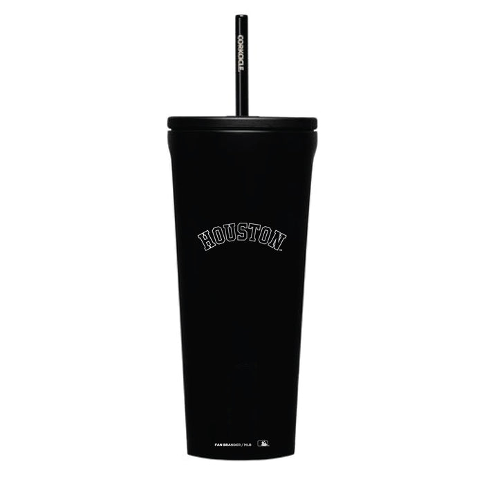 Corkcicle Cold Cup Triple Insulated Tumbler with Houston Astros Ethed Wordmark Logo