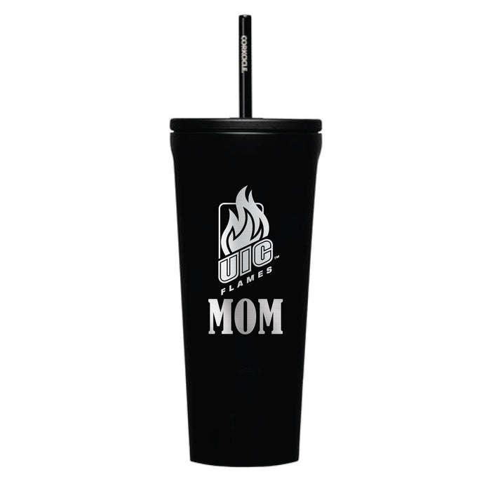 Corkcicle Cold Cup Triple Insulated Tumbler with Illinois @ Chicago Flames Mom Primary Logo