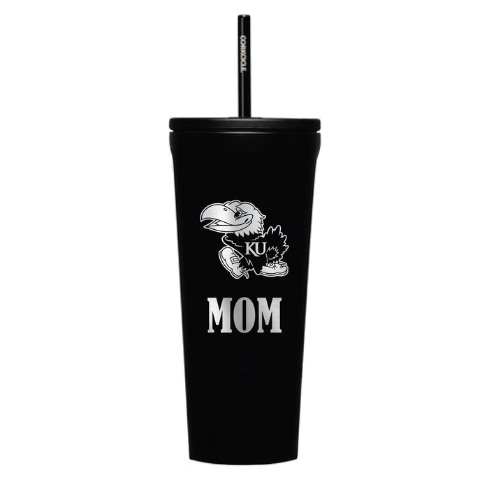 Corkcicle Cold Cup Triple Insulated Tumbler with Kansas Jayhawks Mom Primary Logo