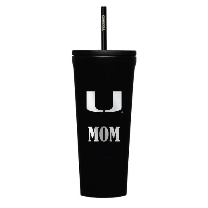 Corkcicle Cold Cup Triple Insulated Tumbler with Miami Hurricanes Mom Primary Logo