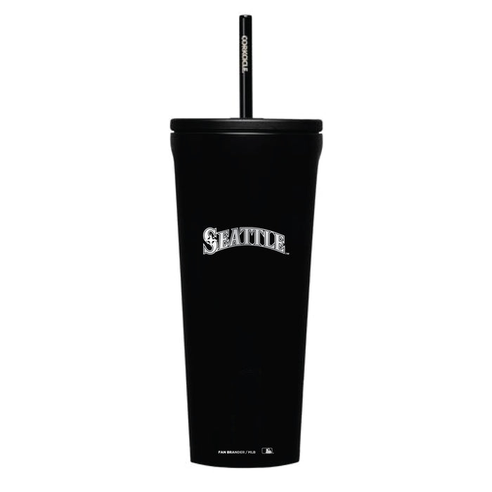 Corkcicle Cold Cup Triple Insulated Tumbler with Seattle Mariners Ethed Wordmark Logo