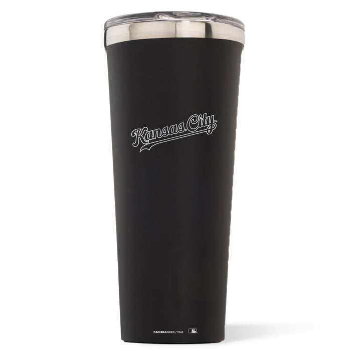 Triple Insulated Corkcicle Tumbler with Kansas City Royals Etched Wordmark Logo