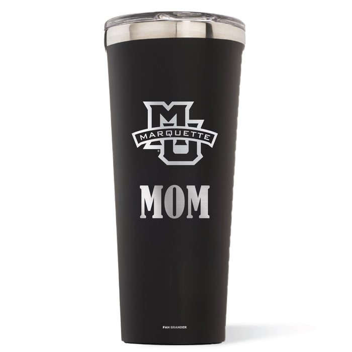 Triple Insulated Corkcicle Tumbler with Marquette Golden Eagles Mom Primary Logo