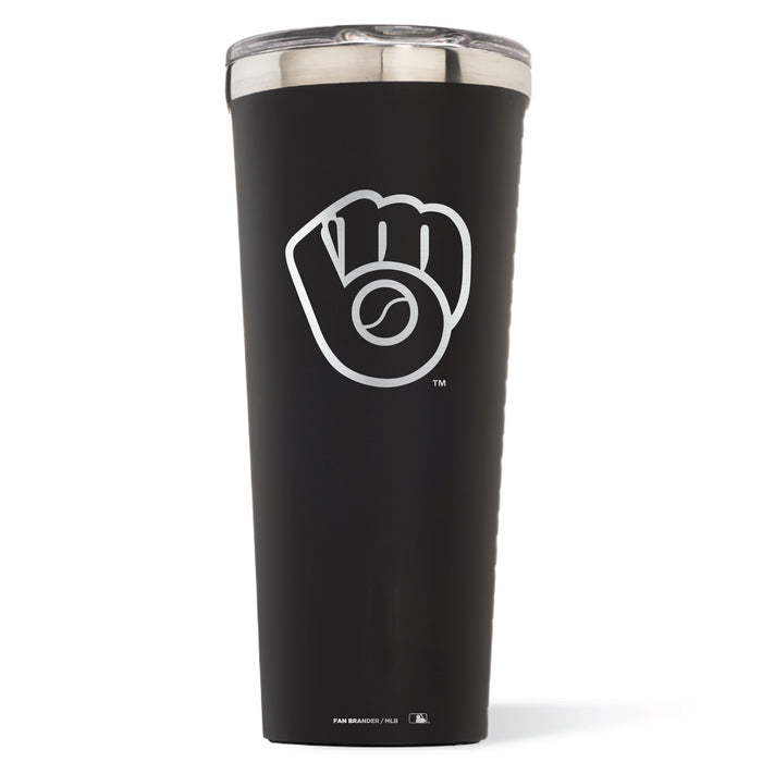 Triple Insulated Corkcicle Tumbler with Milwaukee Brewers Etched Secondary Logo