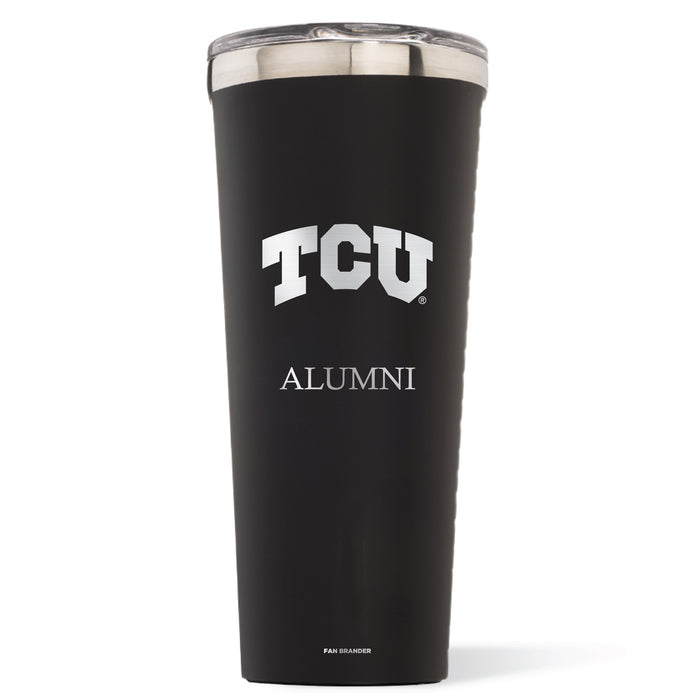 Triple Insulated Corkcicle Tumbler with Texas Christian University Horned Frogs Mom Primary Logo