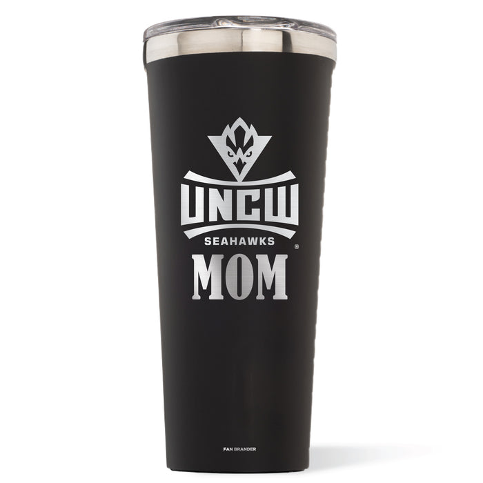 Triple Insulated Corkcicle Tumbler with UNC Wilmington Seahawks Mom Primary Logo