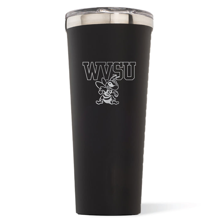 Triple Insulated Corkcicle Tumbler with West Virginia State Univ Yellow Jackets Primary Logo