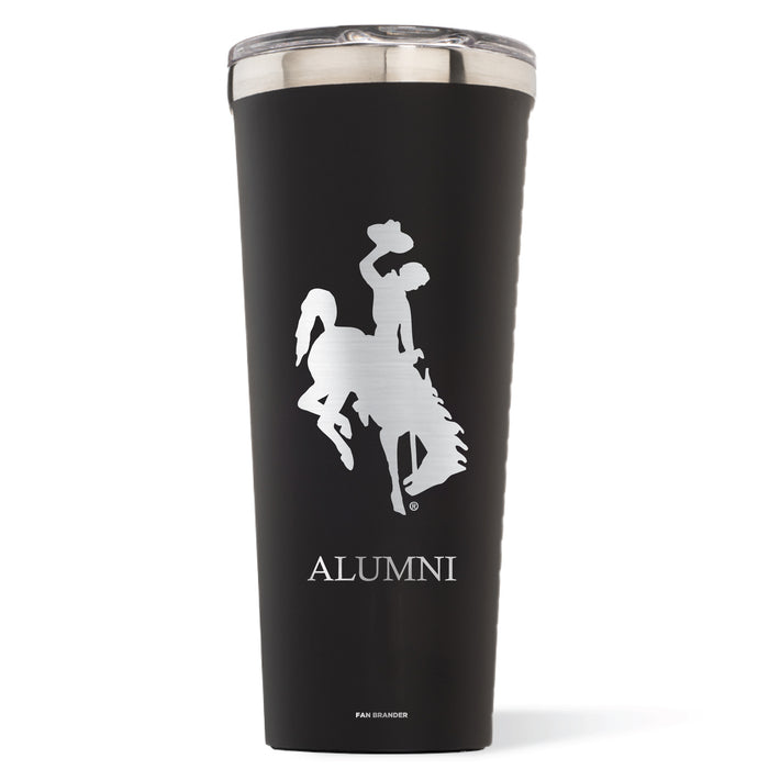 Triple Insulated Corkcicle Tumbler with Wyoming Cowboys Mom Primary Logo