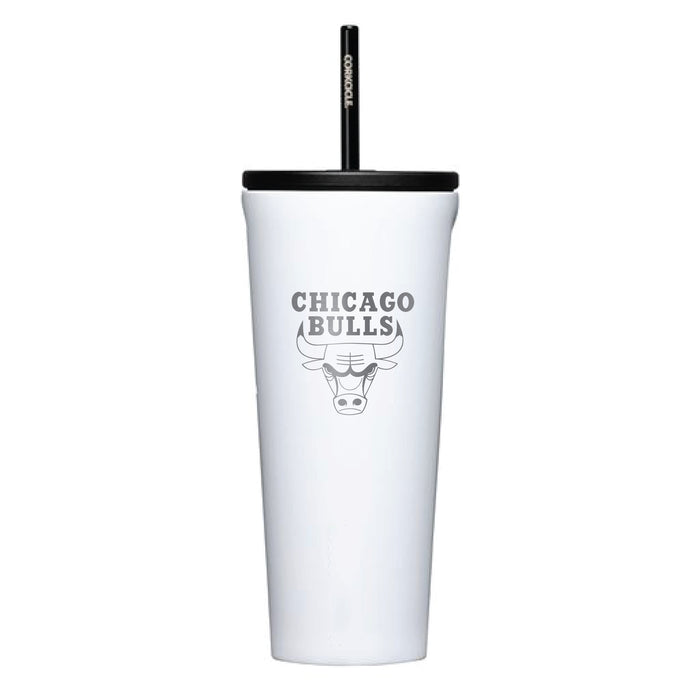 Corkcicle Cold Cup Triple Insulated Tumbler with Chicago Bulls Etched Primary Logo