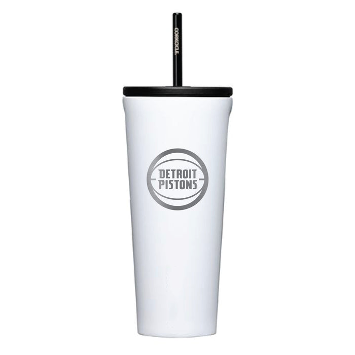 Corkcicle Cold Cup Triple Insulated Tumbler with Detroit Pistons Etched Primary Logo