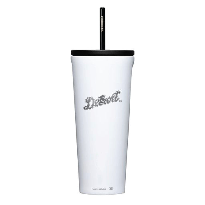 Corkcicle Cold Cup Triple Insulated Tumbler with Detroit Tigers Ethed Wordmark Logo