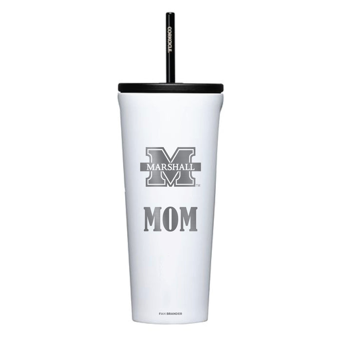 Corkcicle Cold Cup Triple Insulated Tumbler with Marshall Thundering Herd Mom Primary Logo