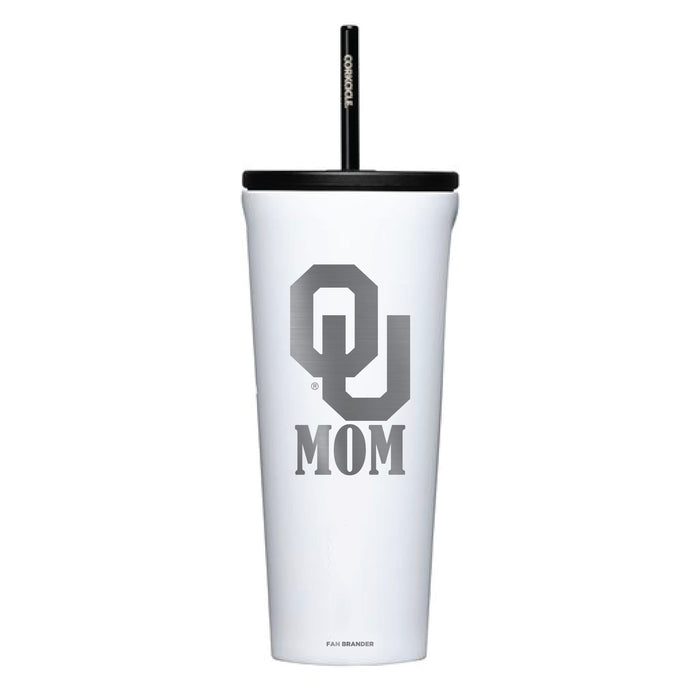 Corkcicle Cold Cup Triple Insulated Tumbler with Oklahoma Sooners Mom Primary Logo