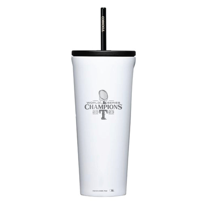 Corkcicle Cold Cup Triple Insulated Tumbler with Texas Rangers 2023 MLB Champs Etched Logo