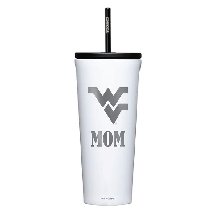 Corkcicle Cold Cup Triple Insulated Tumbler with West Virginia Mountaineers Mom Primary Logo