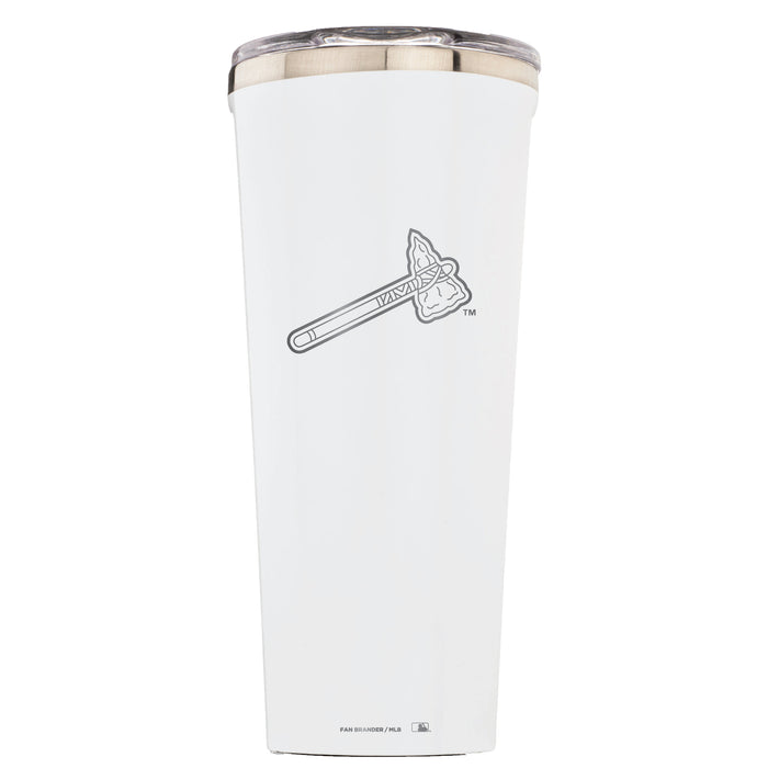 Triple Insulated Corkcicle Tumbler with Atlanta Braves Etched Secondary Logo