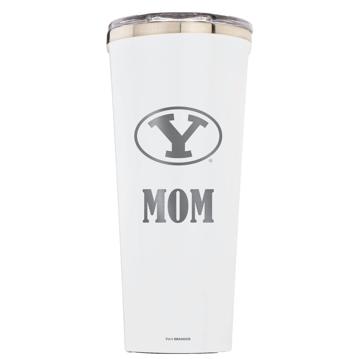 Triple Insulated Corkcicle Tumbler with Brigham Young Cougars Mom Primary Logo