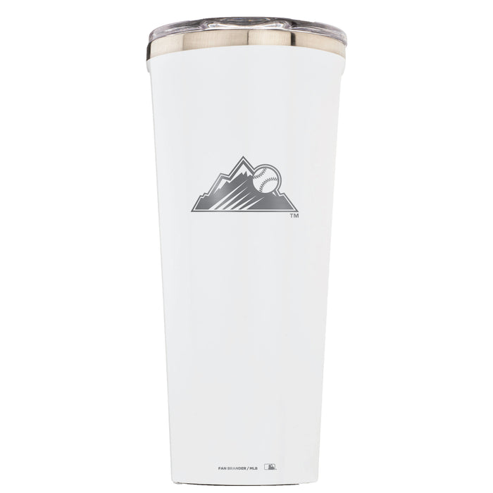Triple Insulated Corkcicle Tumbler with Colorado Rockies Etched Secondary Logo
