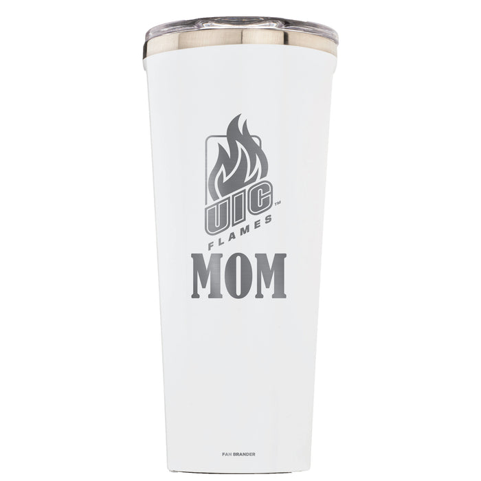 Triple Insulated Corkcicle Tumbler with Illinois @ Chicago Flames Mom Primary Logo