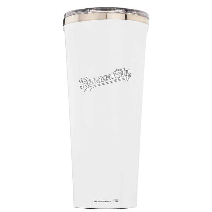 Triple Insulated Corkcicle Tumbler with Kansas City Royals Etched Wordmark Logo