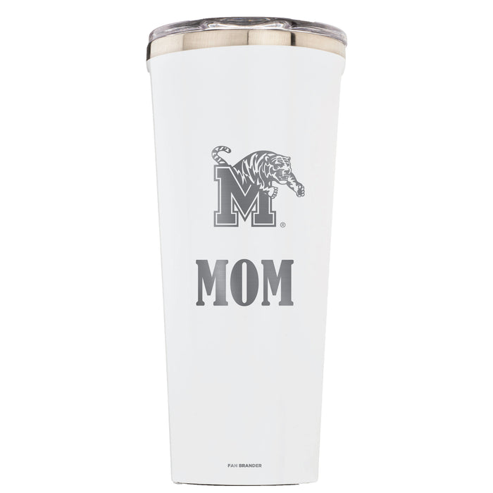 Triple Insulated Corkcicle Tumbler with Memphis Tigers Mom Primary Logo