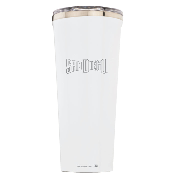 Triple Insulated Corkcicle Tumbler with San Diego Padres Etched Wordmark Logo