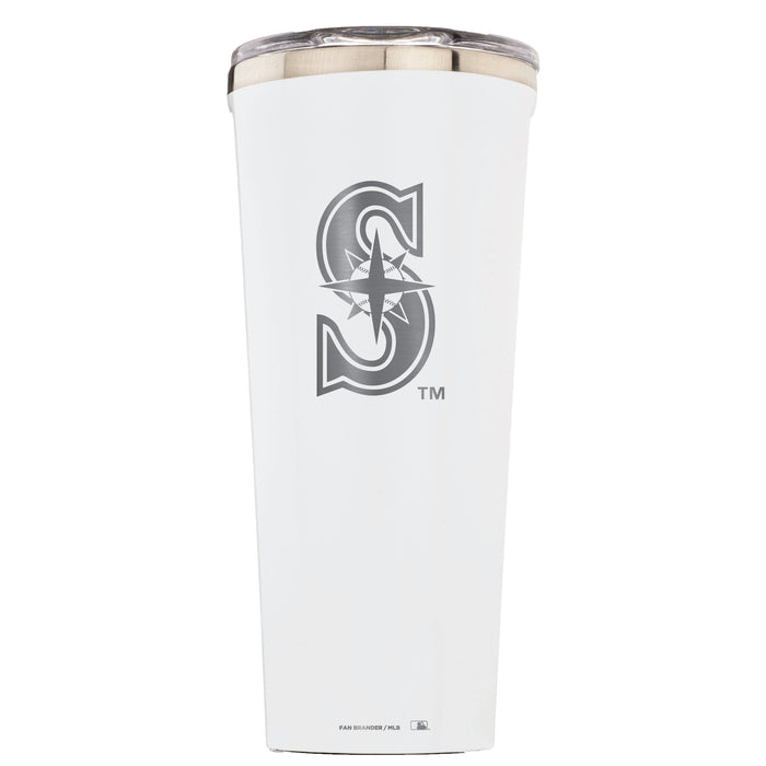 Triple Insulated Corkcicle Tumbler with Seattle Mariners Etched Secondary Logo